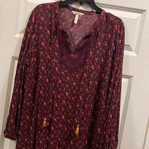 Floral Maroon Large Matilda Jane Dress